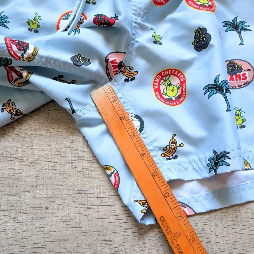 Authentic VANS Light Blue / Teal Board Shorts - Fruit Print Men’s M CuteEUC!